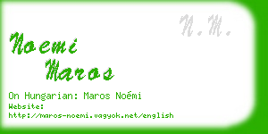 noemi maros business card